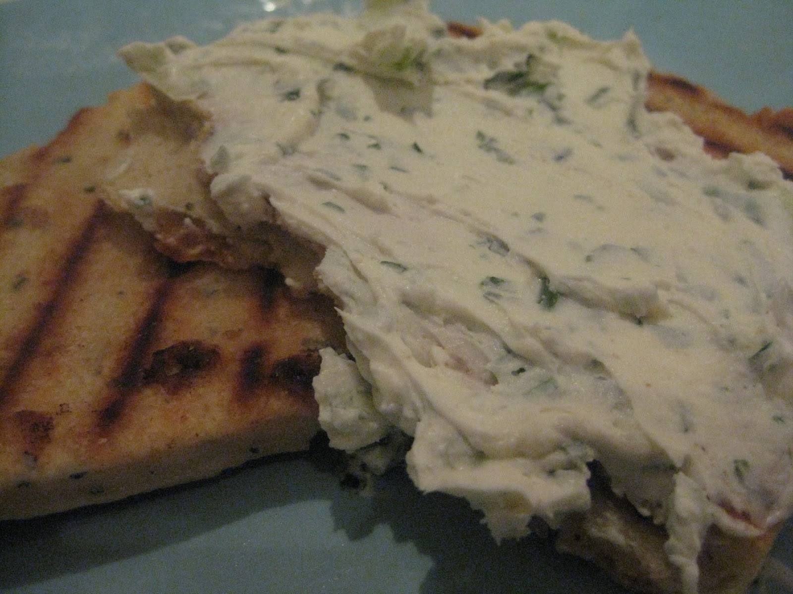 Girl Behind the Apron Grilled Herbed Flatbread & Ricotta Cheese