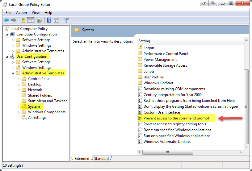 local group policy editor windows 7 command