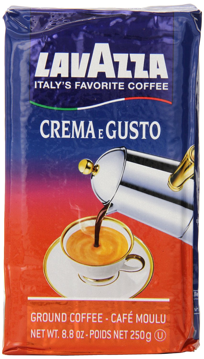 4 Packs of 8.8oz Lavazza Crema e Gusto Italian Ground Coffee 11.56