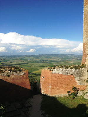 Rocca d'Orcia: panorama dalla corte della Rocca di Tentennano