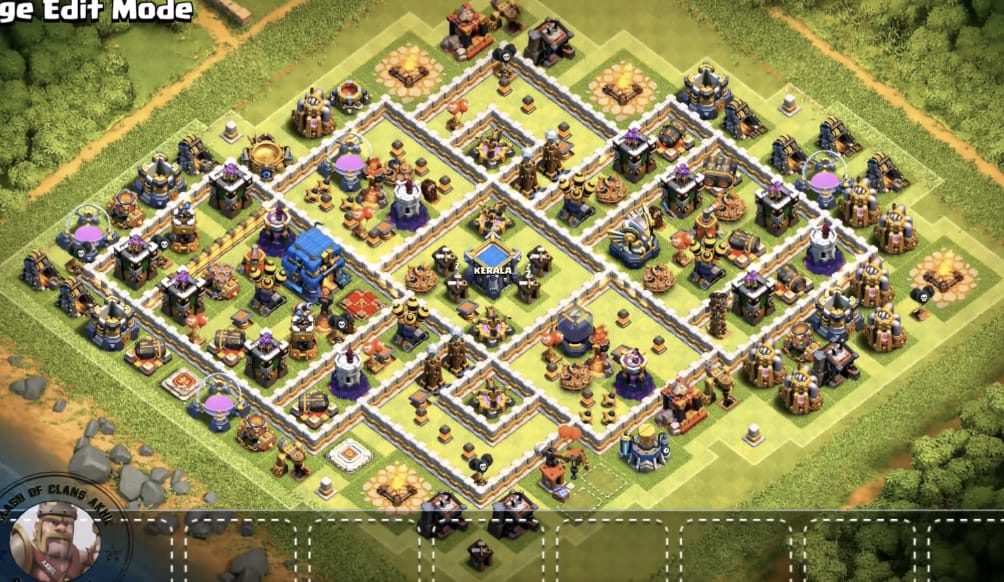 Town Hall 12 Trophy Base Layout With 3rd Inferno Tower.