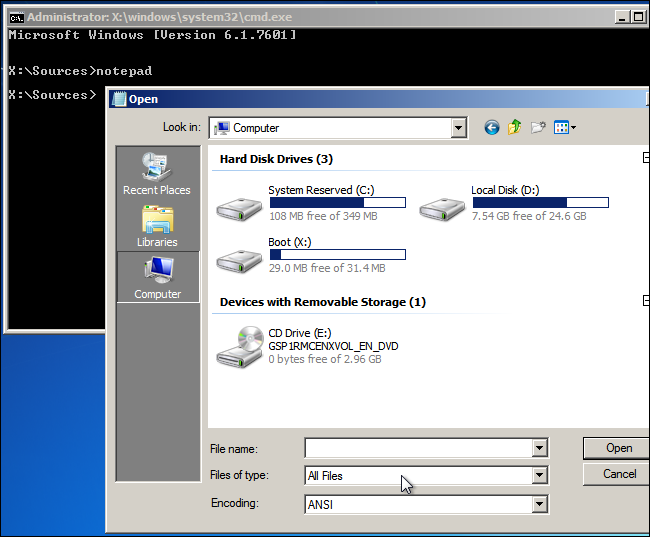 How to Use a Windows Installer Disc to Back Up Your Files When Your
