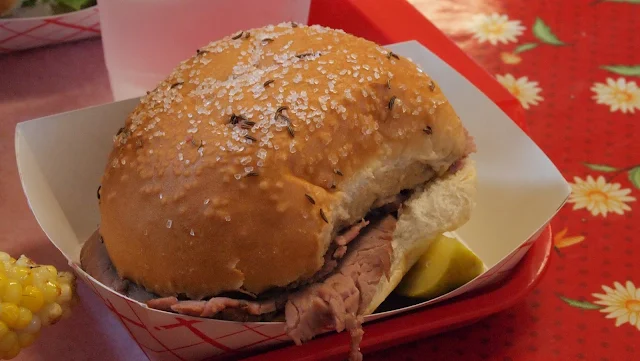 Buffalo's famous beef on weck sandwich