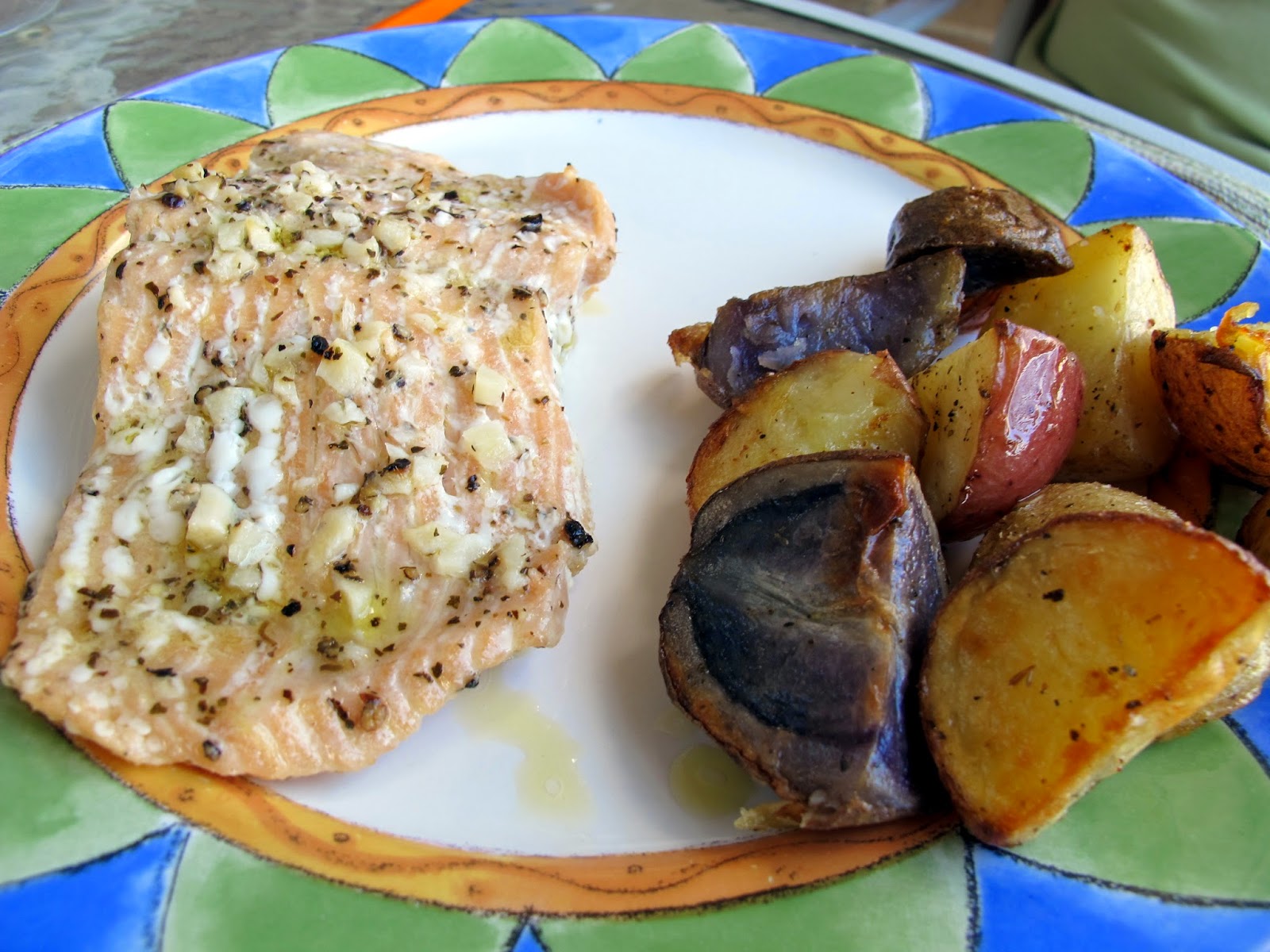 World Traveler Recipes: Marinated Steelhead Trout with Baked Potatoes