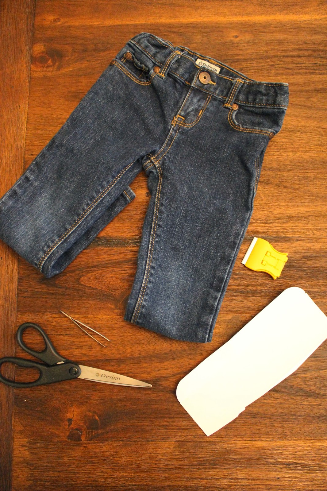 Domesticated Diva DIY Distressed Baby Jeans
