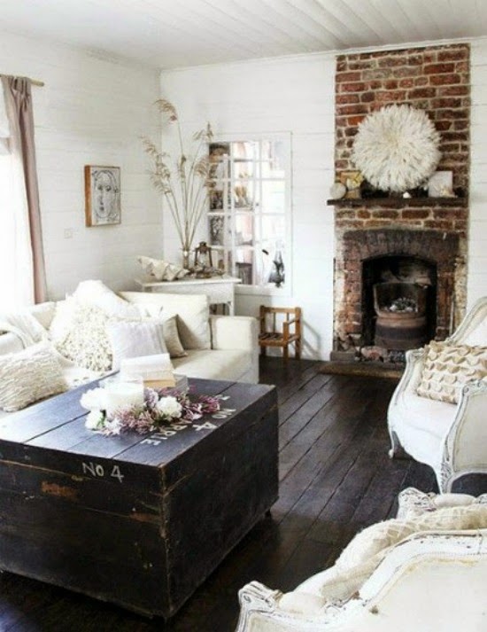 chimenea ladrillo vintage