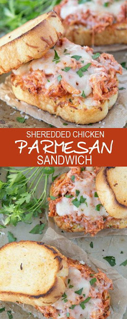Shredded Chicken Parmesan Sandwich