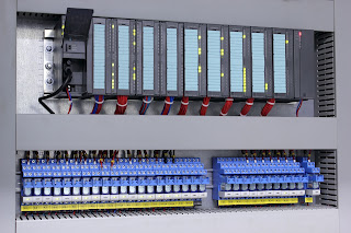 Programmable Logic controller in industrial control panel