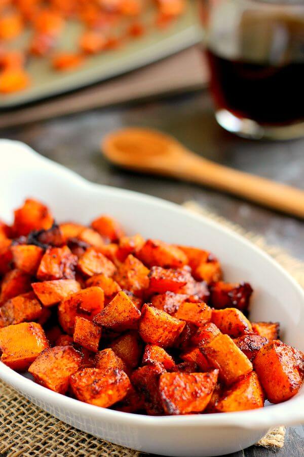 IC Friendly Recipes Roasted Maple Cinnamon Sweet Potatoes