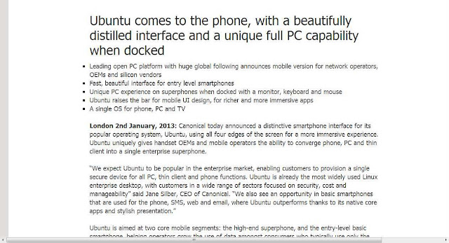 Ubuntu Mobile OS for smart cell phones & tablets to take on Android, iOS, Bada, BlackBerry, SailFish …