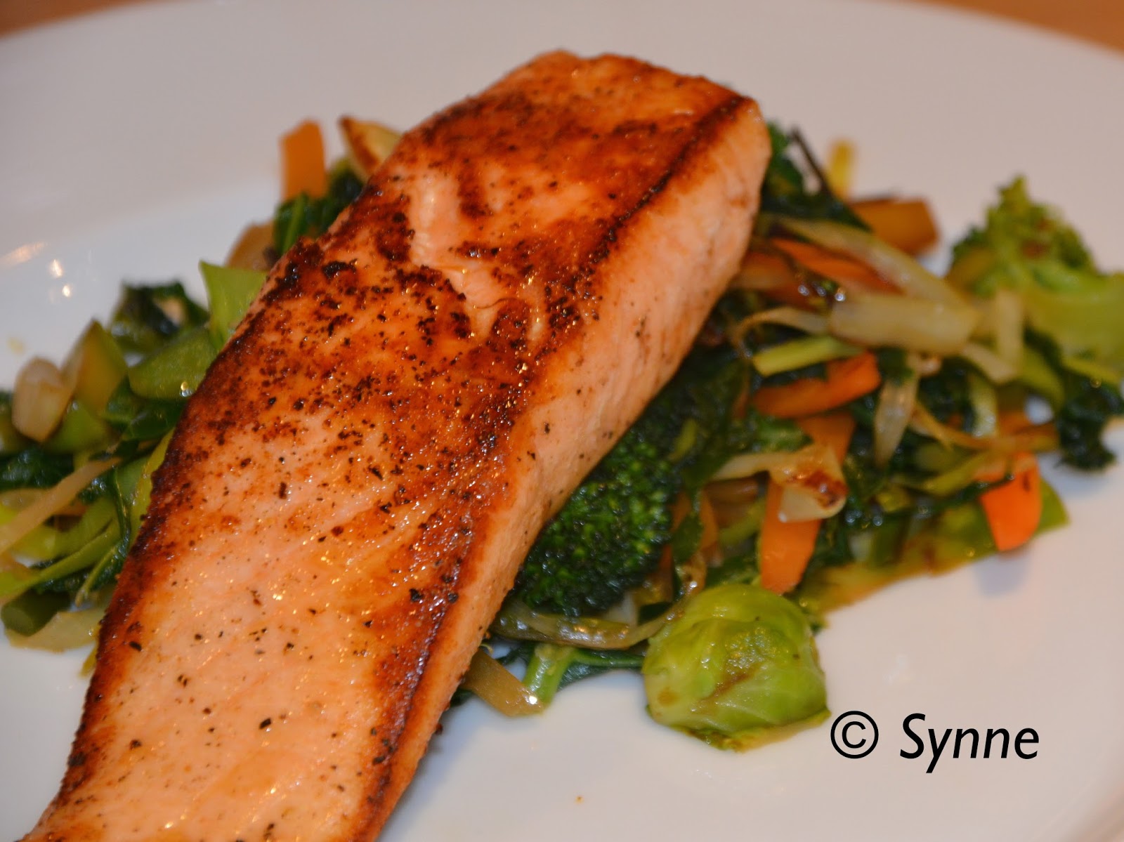 Asiatiske Stekt Laks