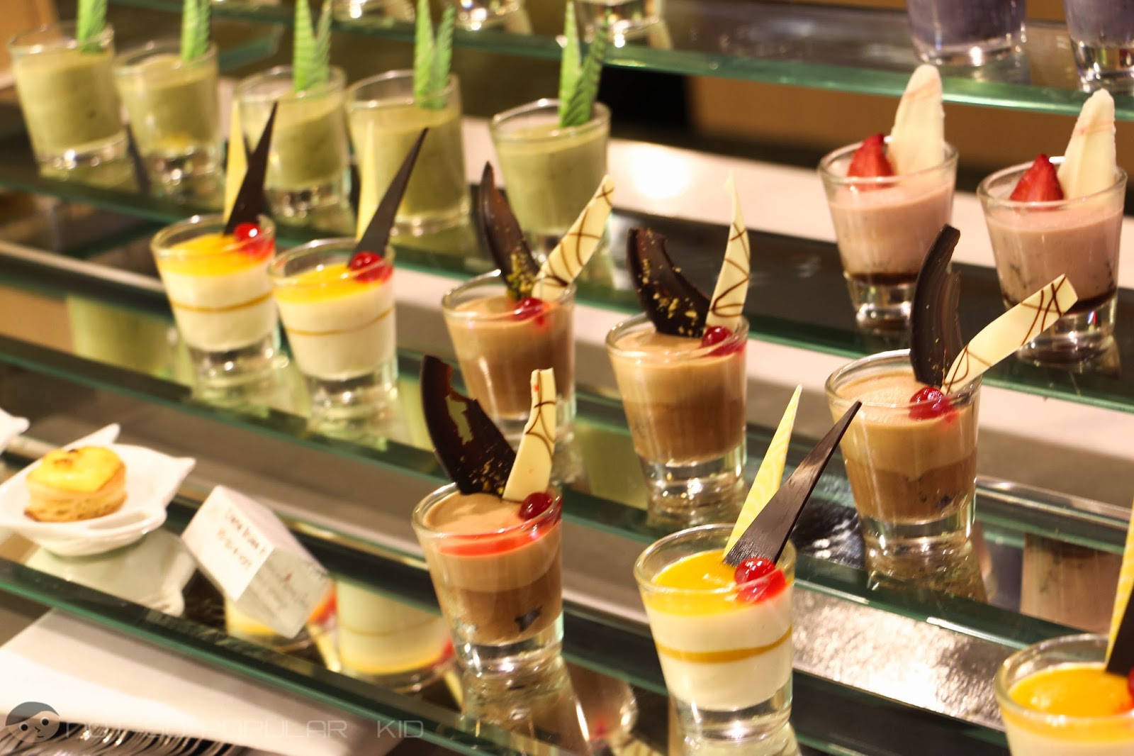 Desserts in a shot-glass in Midas Cafe!