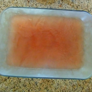 Frozen rosé in a 9x13 pan