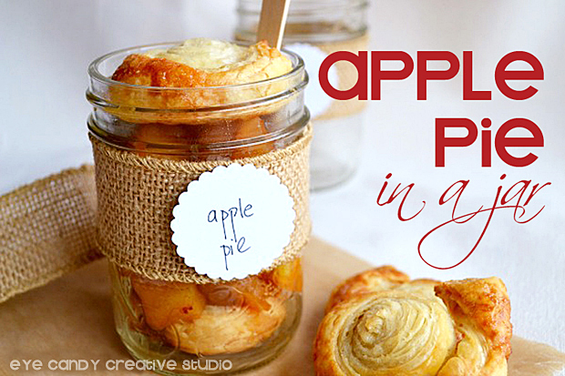 mason jar dessert, how to make apple pie in a jar, fall baking, apple pie