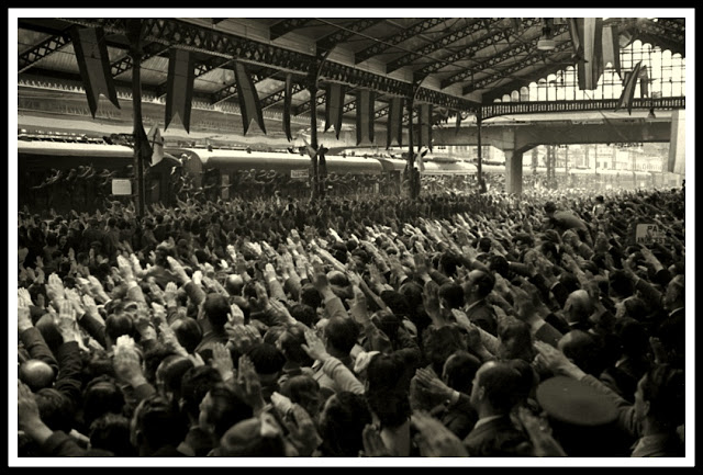 division azul tren estacion san sebastian despedida