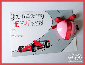 Race car Valentines