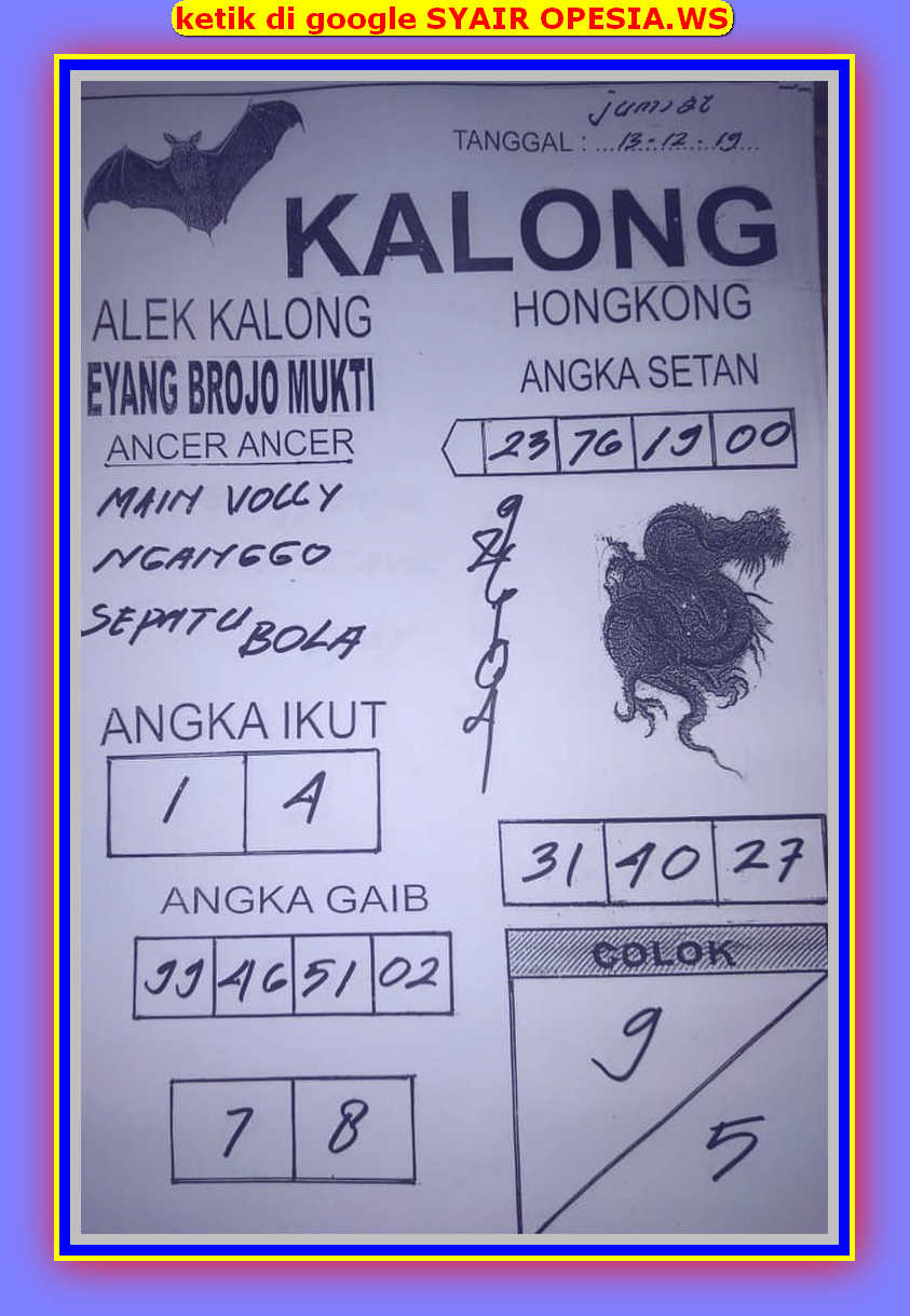 1 New Message Kode Syair Hongkong 13 Desember 2019 Forum Syair Togel Hongkong Singapura Sydney