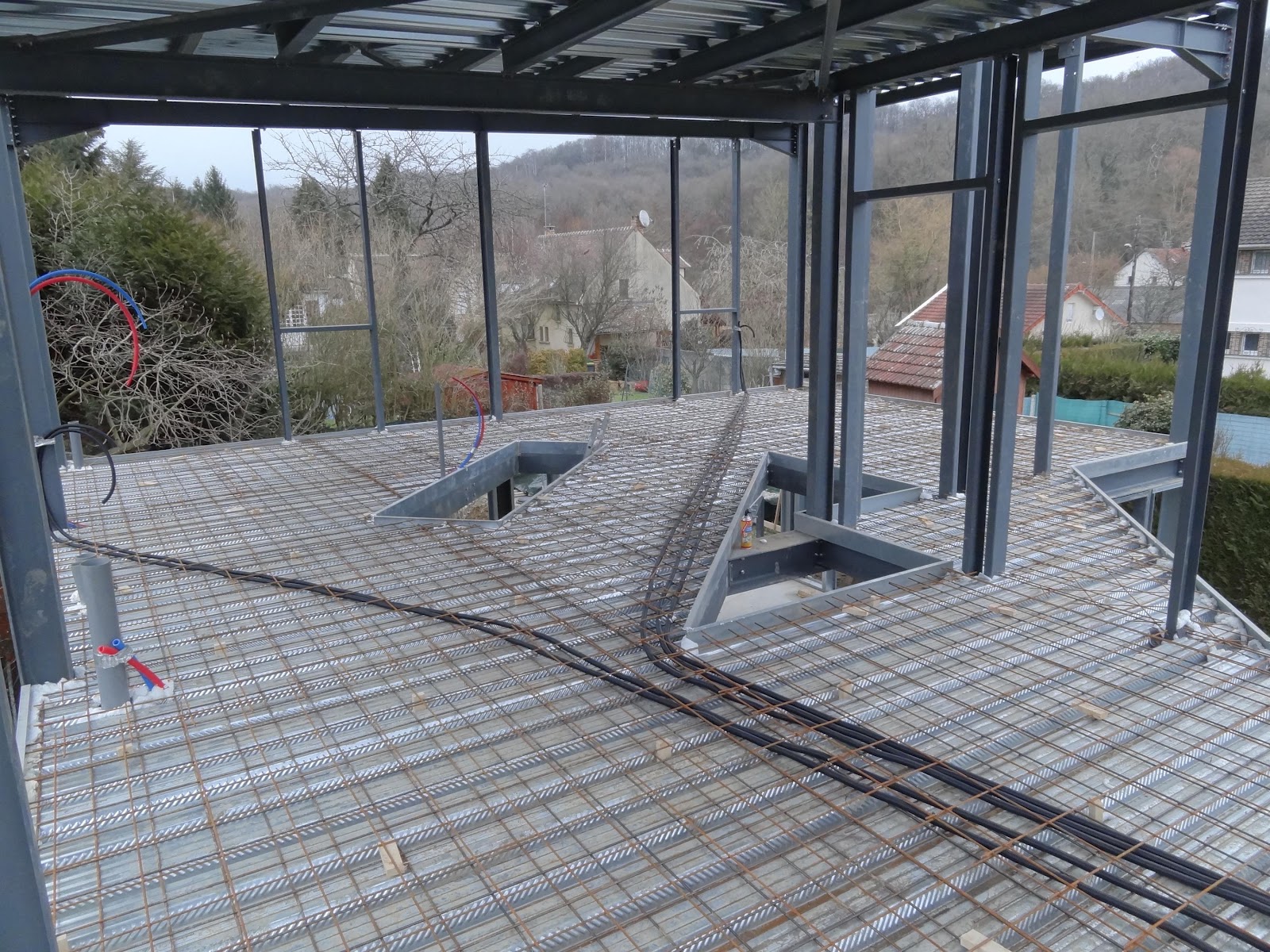 Construction maison ossature métallique La dalle du