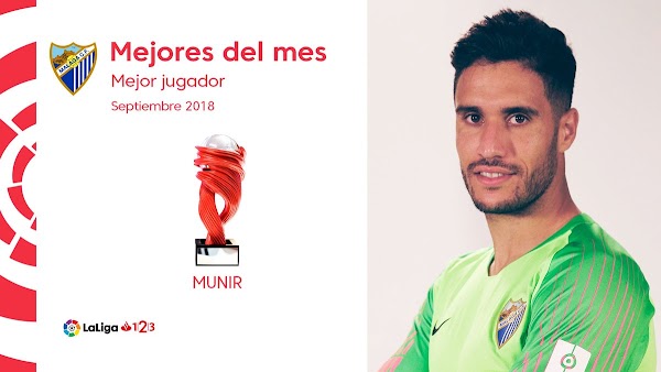 Málaga, Munir es elegido el mejor jugador del mes de Septiembre