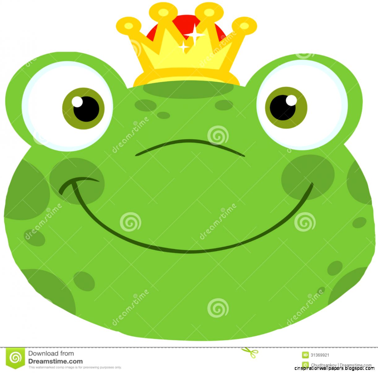 Cartoon Frog with Crown