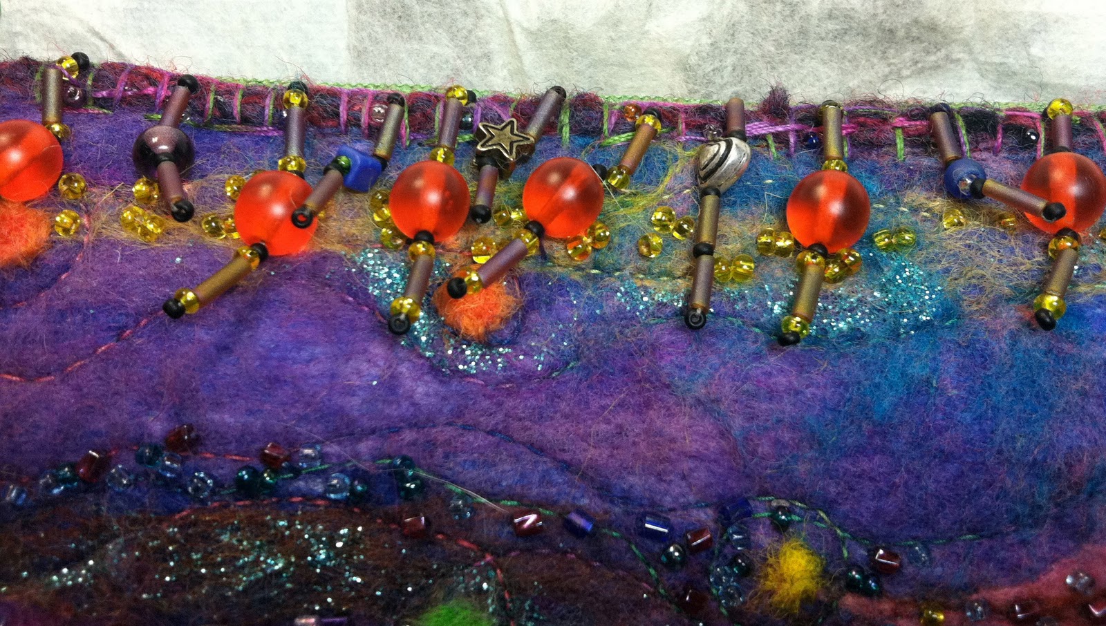 marie z johansen Beaded Felt Bag ReDux