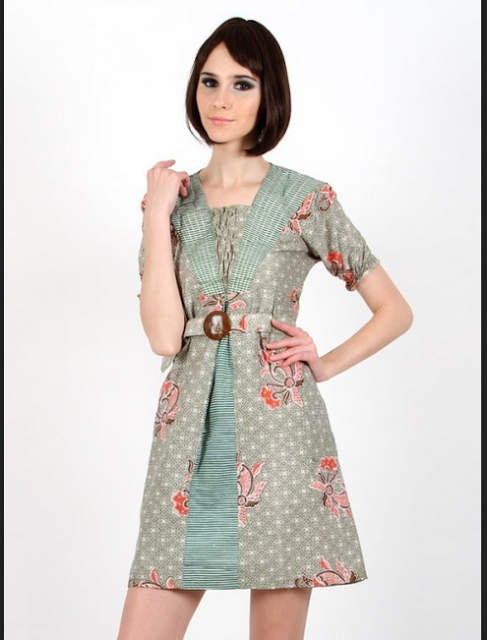 baju batik dress pendek kombinasi baju batik dress pendek kombinasi