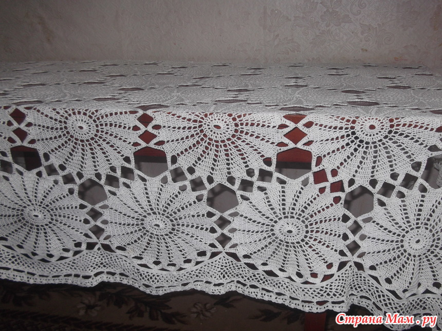 Ergahandmade Crochet Tablecloth + Diagram