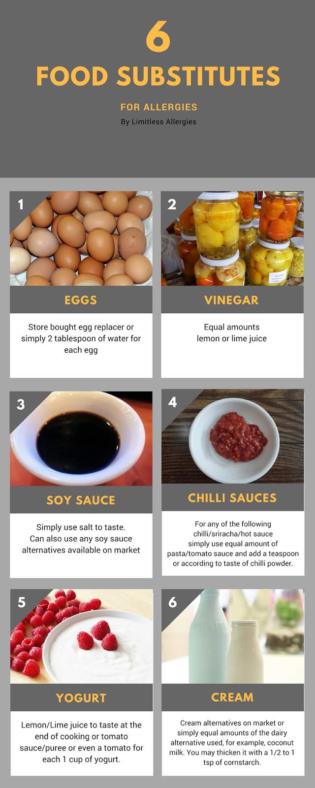 6 Food Substitutes for Food Allergies Limitless Allergies