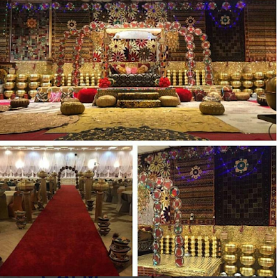 C Checkout the beautiful hall decorations for Zahra Buhari's wedding reception