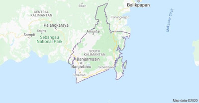 Peta provinsi Kalimantan Selatan