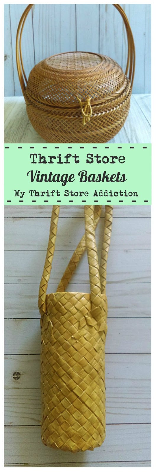 thrifted vintage baskets