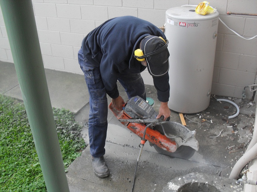 chigwell flat reno saw cut concrete