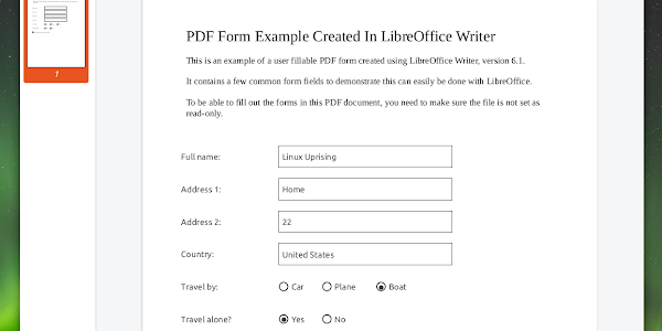 How To Create Fillable PDF Forms With LibreOffice Writer