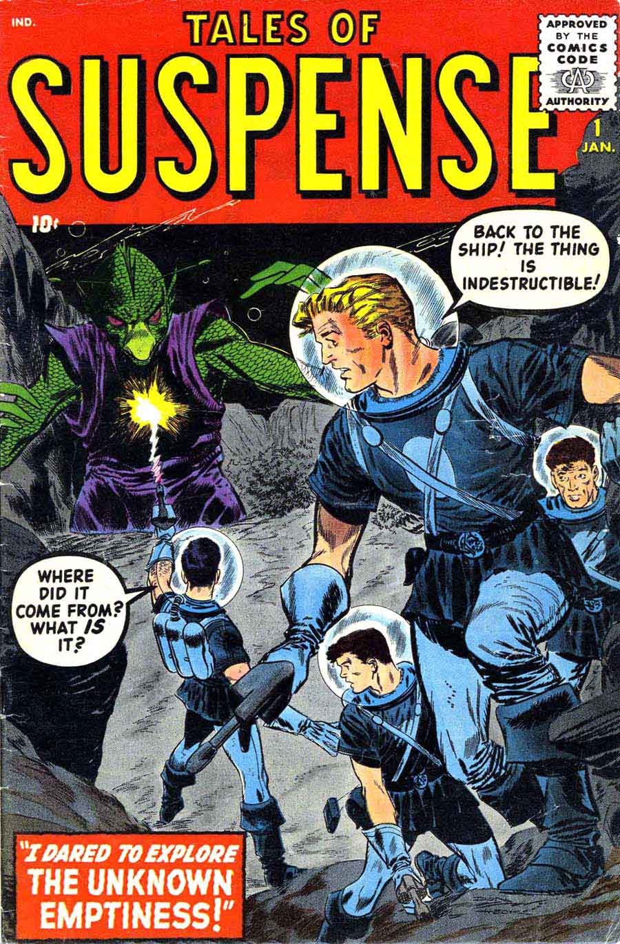 Tales of Suspense #1 golden age atlas 1950s science fiction comic book cover art