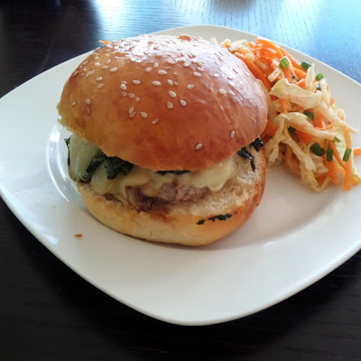 Asian Pork Burgers:  Ground #pork mixed with my favorite Asian-inspired flavors, formed into patties, and resting on a sesame seed bun.  #burgers