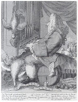 Caricature of Handel by Joseph Goupy (1754)