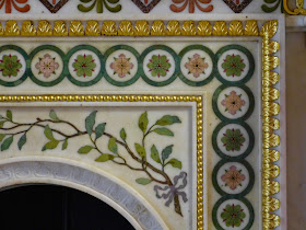 Detail from the Robert Adam fireplace in the Round Drawing Room, Strawberry Hill