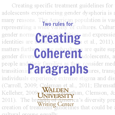 Two rules for creating cohesive paragraphs