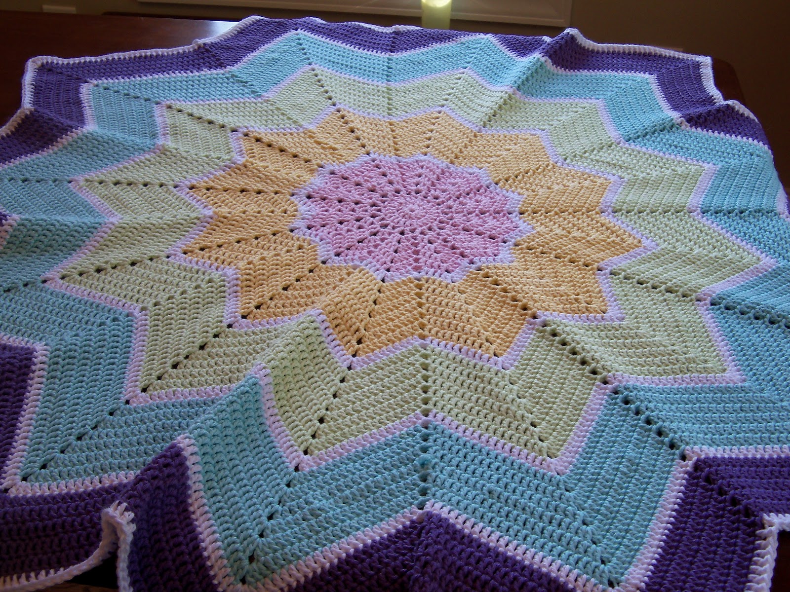 Rainbow Ripple Baby Blanket Pattern