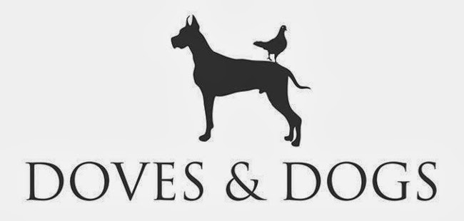 perro y paloma en el logo de doves&dogs