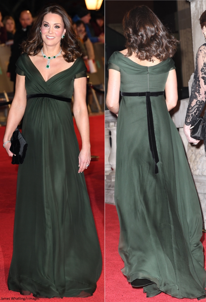 Duchess Kate: The Duchess in Green Jenny Packham & Stunning Emeralds ...