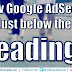 Show AdSense Ads Just After Headings (H2, H3 and H4) in Blogger