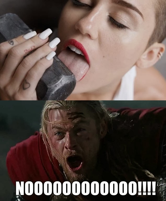 Thor's Reaction to Wrecking Ball Miley Cyrus