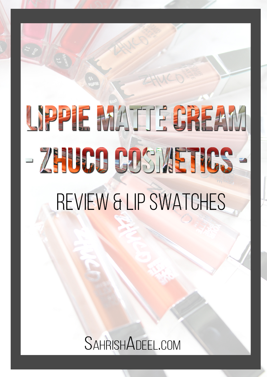 Lippie Matte Cream Matte Lipsticks by Zhuco Cosmetics - Review & Lip Swatches