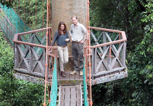 Catherine, Duchess of Cambridge and her husband Prince William visited the Danum Valley rainforest in Borneo