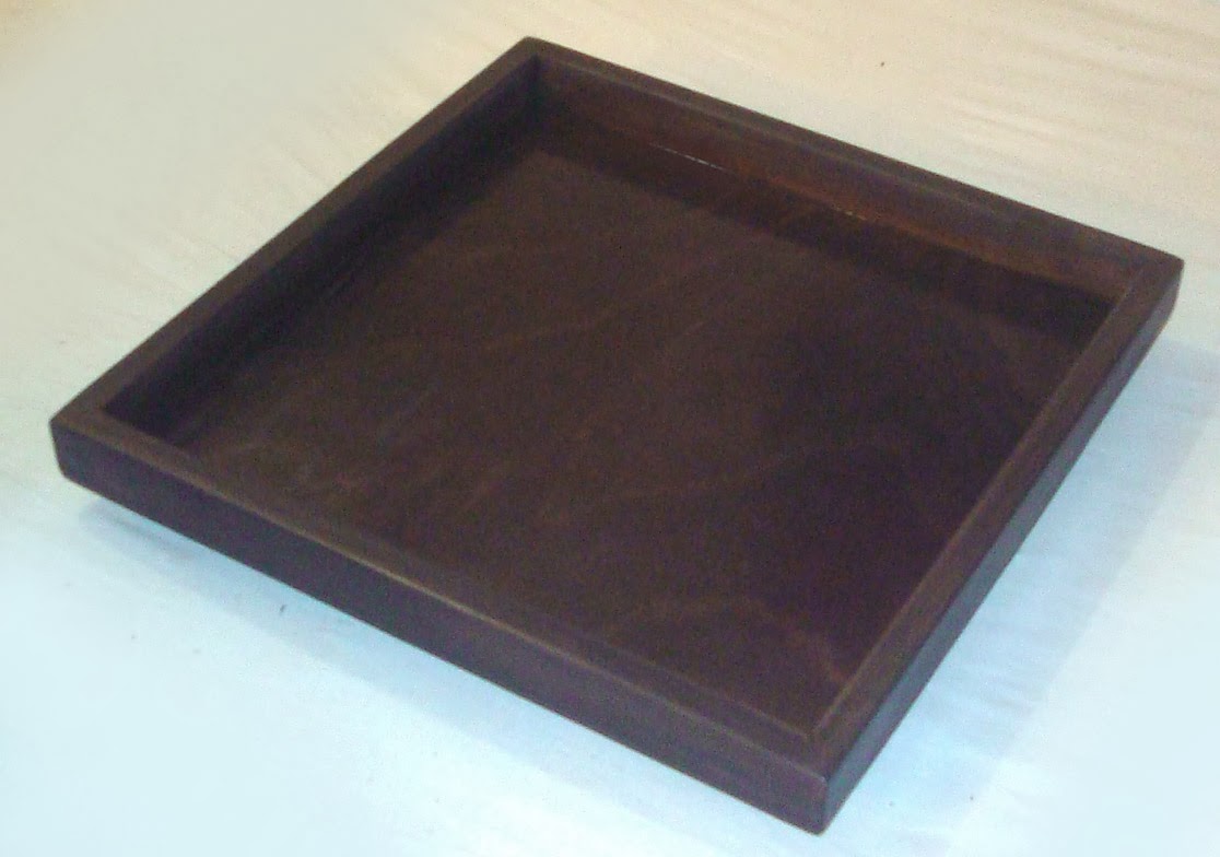 Beautiful Trays for Ottomans 18x18 dark walnut ottoman tray