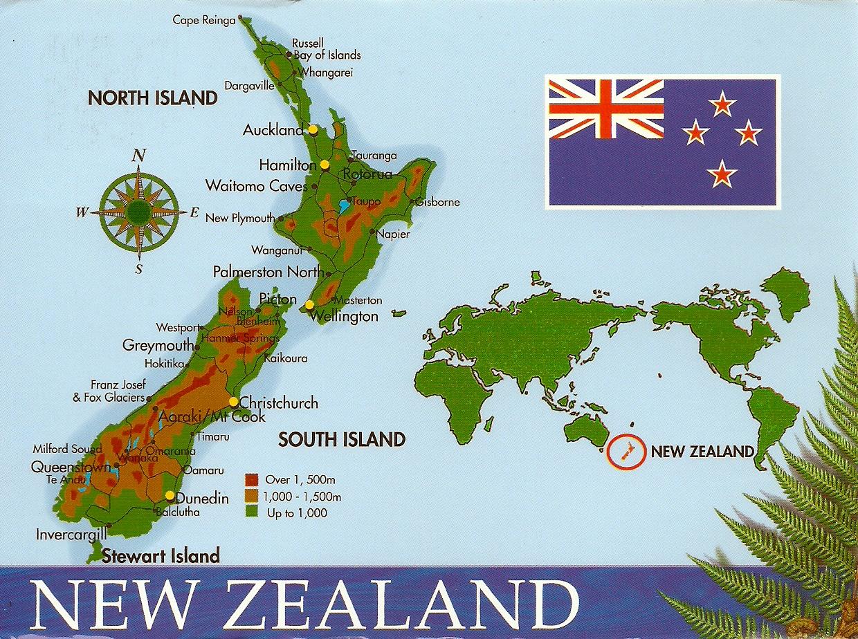 Projek Satu Dunia (One World Project)™ New Zealand Mapcard (3)
