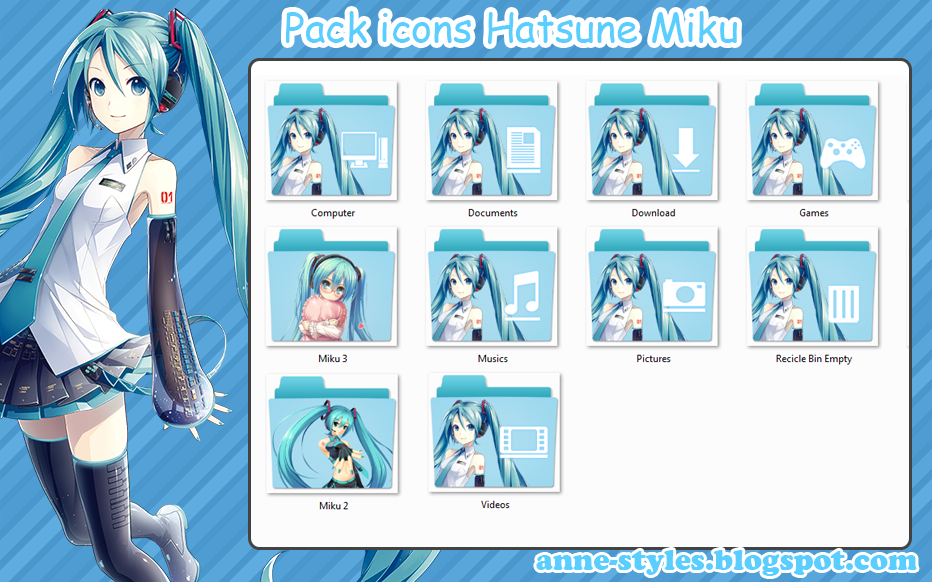 Pack Icons Hatsune Miku.