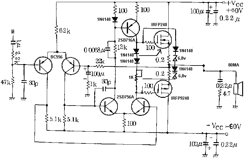 100 watt subwoofer for home circuit diagram ~ AmplifierCircuits.com