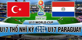 Kèo châu Á trận U17 Thổ Nhĩ Kỳ vs U17 Paraguay (World cup U17 - 12/10/2017) Paraguay1